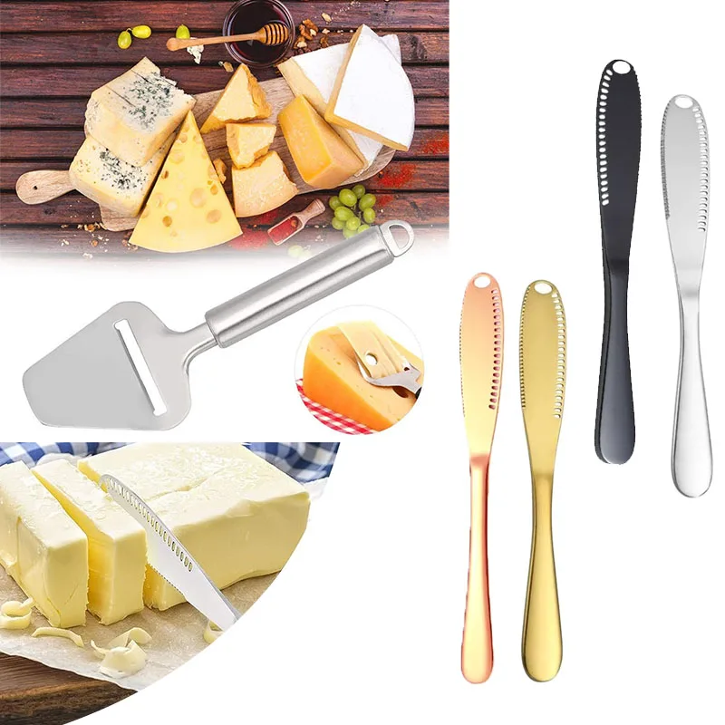 Stainless Steel Butter Knife Multifunctional Butter Spreader Curler Slicer Kitchen Perfection Ideal for Spreading and Slicing