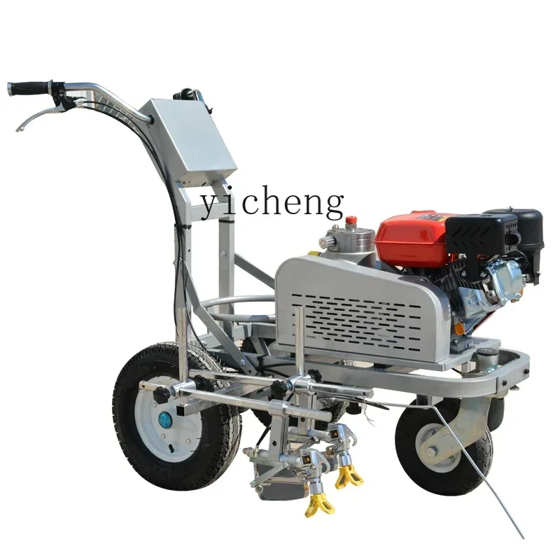 TQH hand push cold spray paint marking machine road marking car driving school community line drawing machine