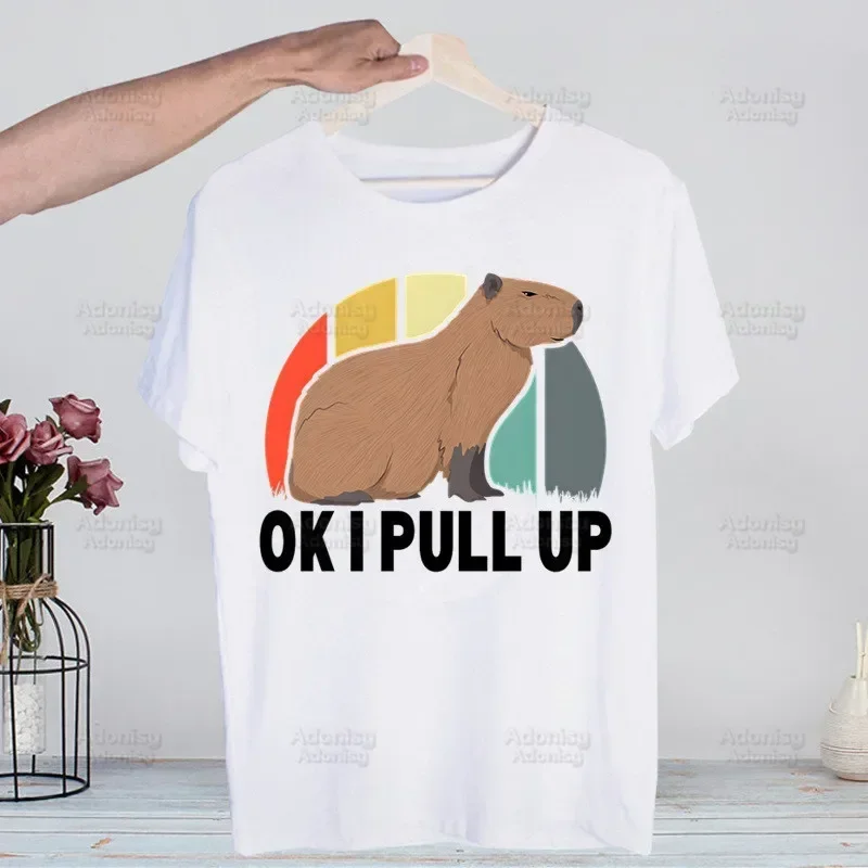 

Capybara Harajuku T Shirt Men Shirts Quality Summer Top Tshirts Short Sleeves Tees T-Shirt
