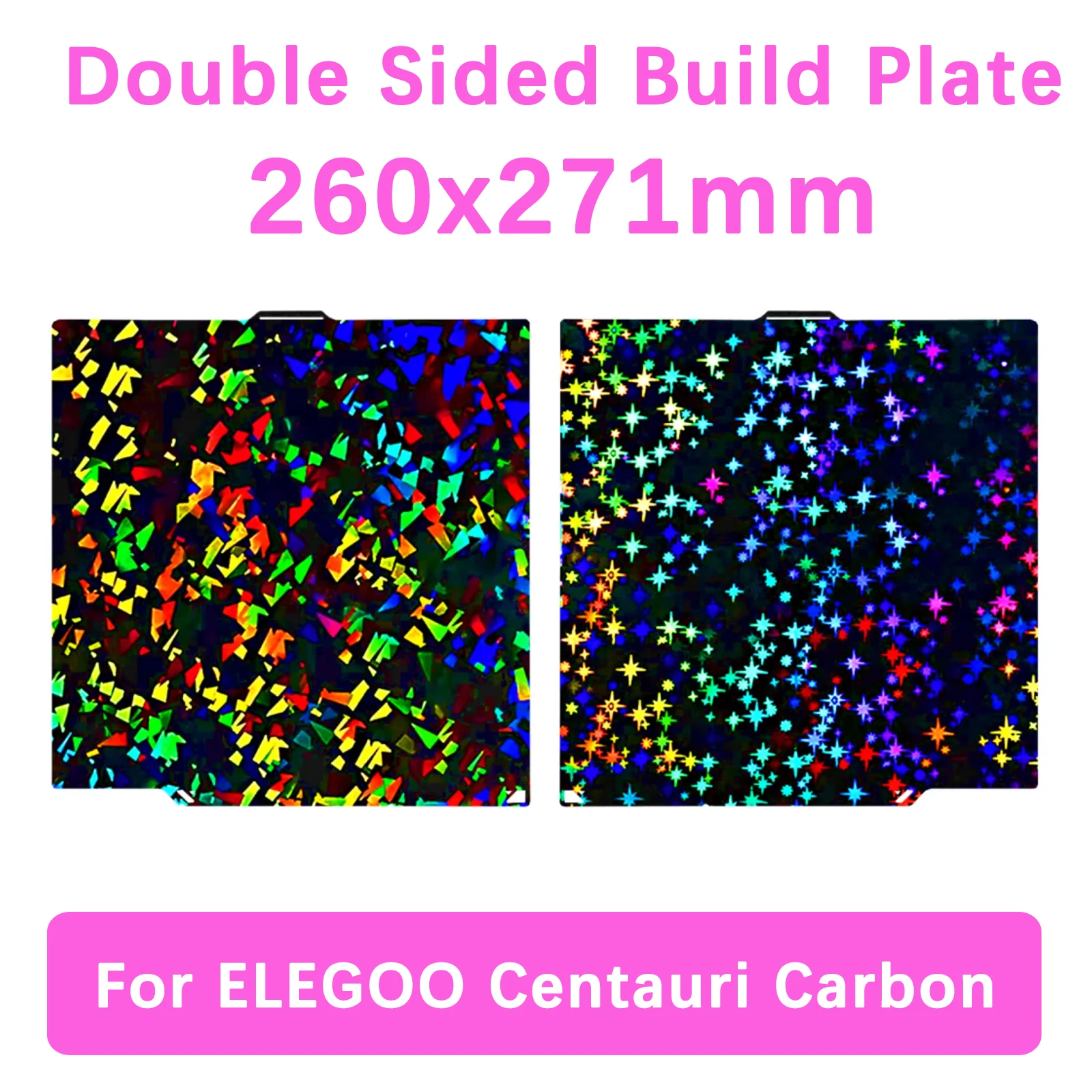 260x271mm For ELEGOO Centauri Carbon Build Plate Double Sided PEI PEO PET PEY Heat Bed Spring Steel Sheet For Centauri Carbon