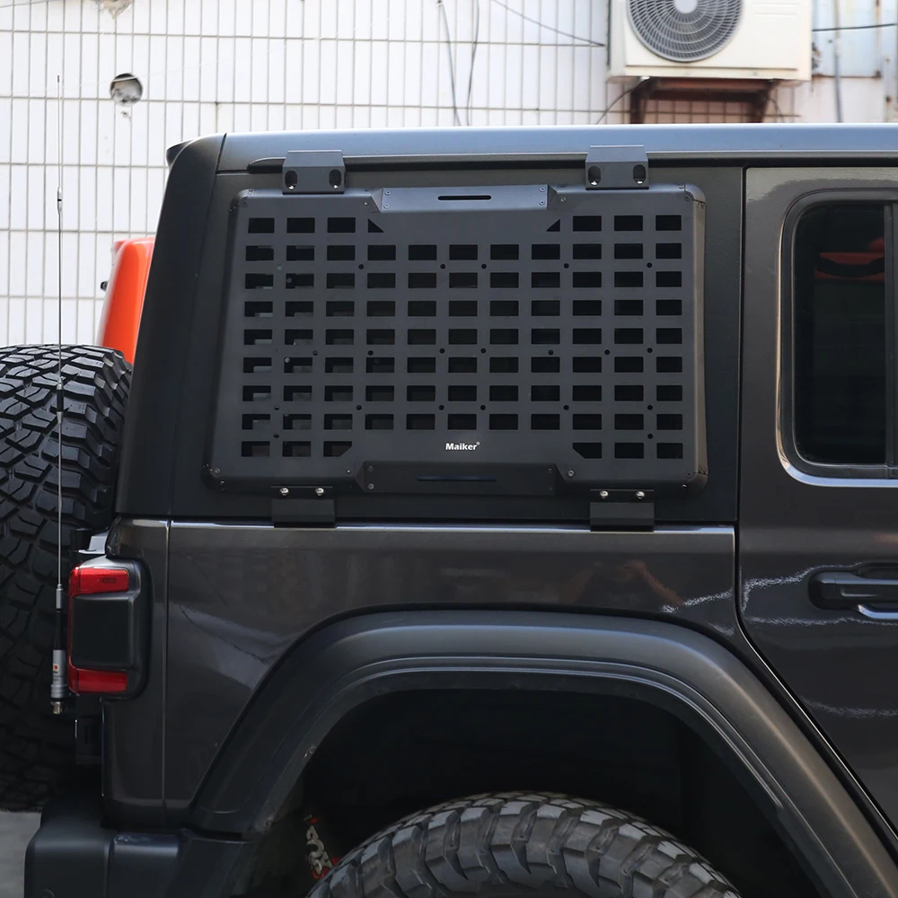 Aluminum Multifunctional Left Side Window Expansion Panel Offroad Design Style For Wrangler JL 18+ Exterior