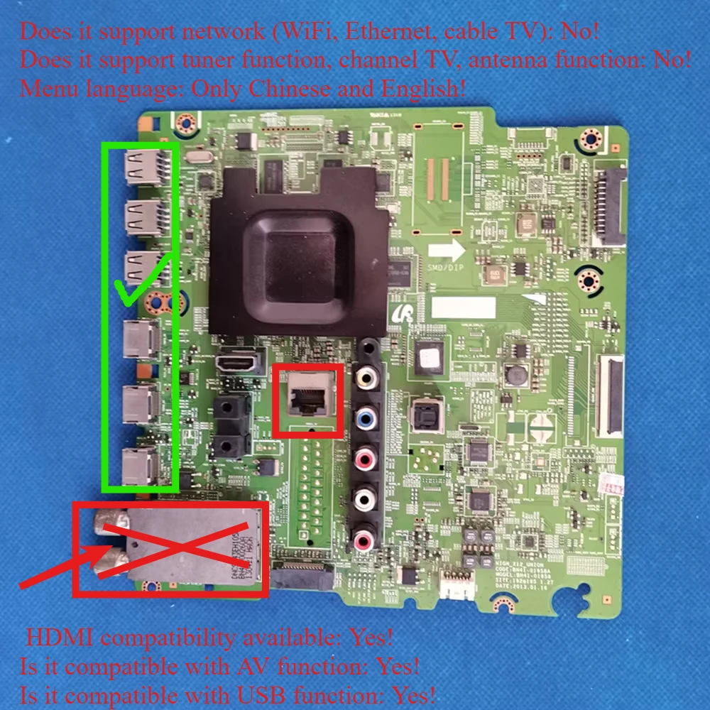 اللوحة الرئيسية BN41-01958A/B اللوحة الأم متوافقة مع تلفزيون سامسونج UE32F4510AK UE46F6800 UE46F6510 UE40F6400AK UE55F6400AK UE55F6500SB