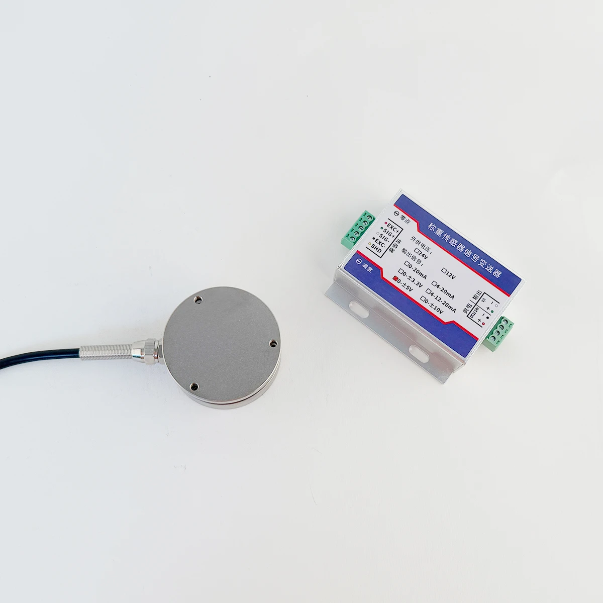 High Precision Spoke Load Cell and Transmitter Module Kit 10kg-5t Pressure Sensor 12-24V DC Current Voltage Output PLC