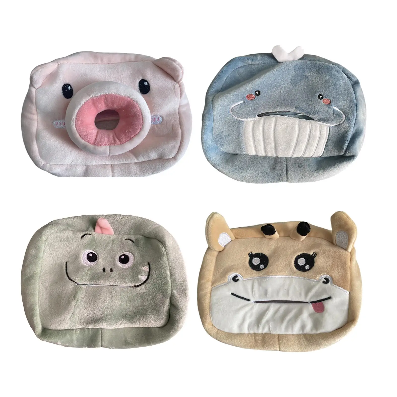 Portable Car Tissue Box Plush Sun Visor Napkin Holder Pouch Tissue Dispenser