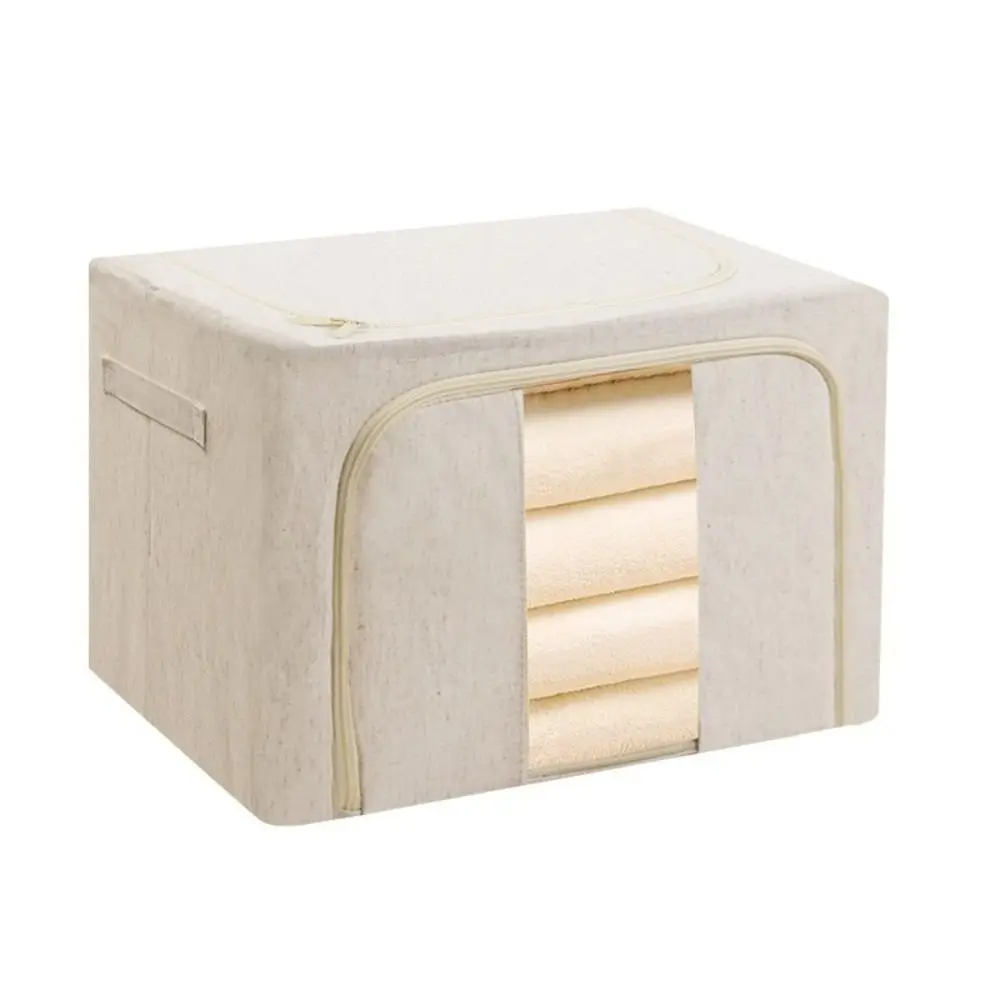 

24/66/100L Transparent Mesh Foldable Storage Box Thickened Steel Frame Moisture-Proof Clothes Cabinet PVC No-Drill