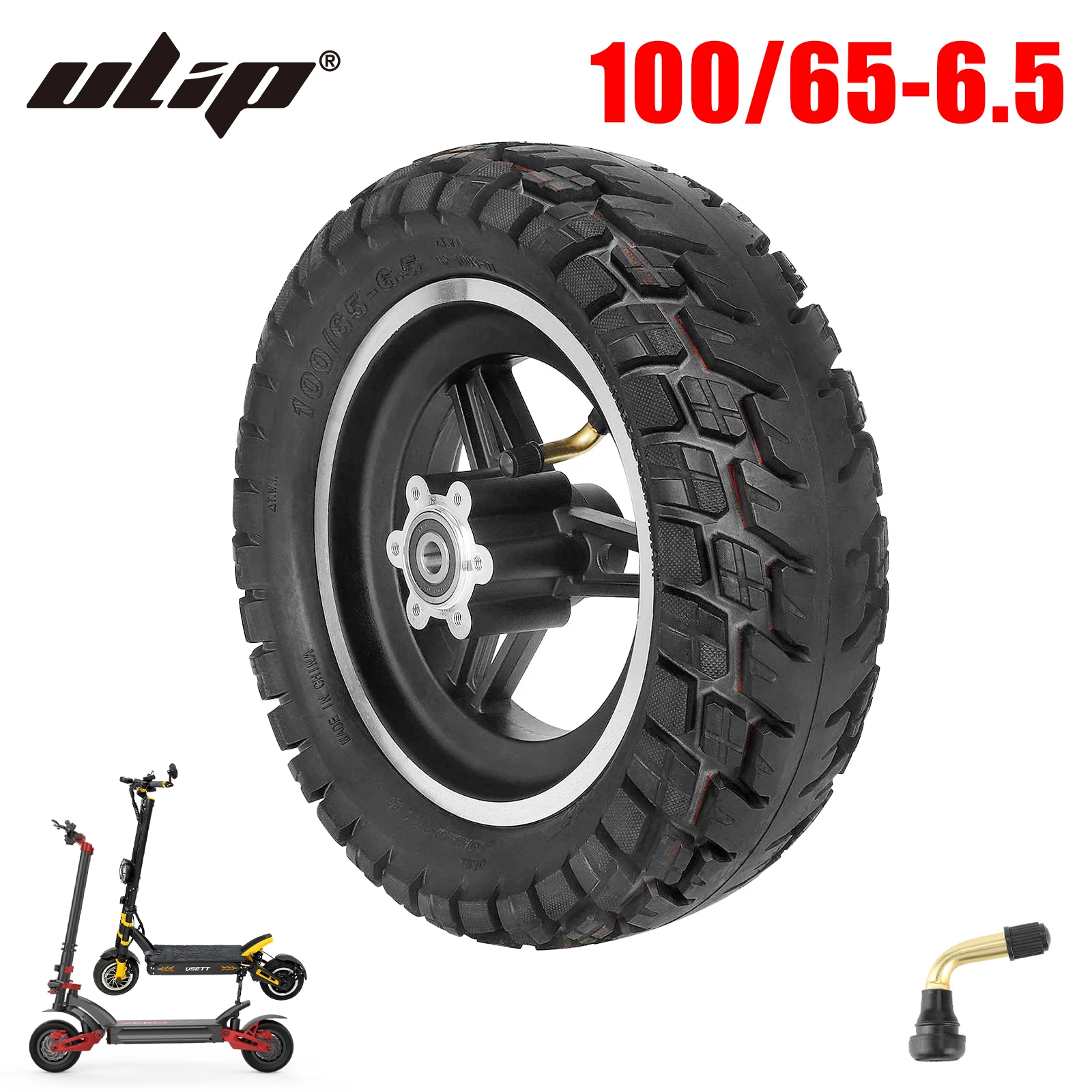 Ulip 10Inch 100/65-6.5 Off road Tubeless Tyre Wider Thicker High Quality Abrasion Tire For Vsett 11+/Zero 11x/Dualtron Scooter