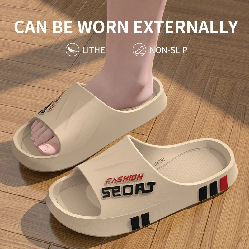

Men's Summer EVA Slippers Thick Bottom Anti-Slip Deodorant EVA Wear-Resistant Breathable Slip-On Sandals