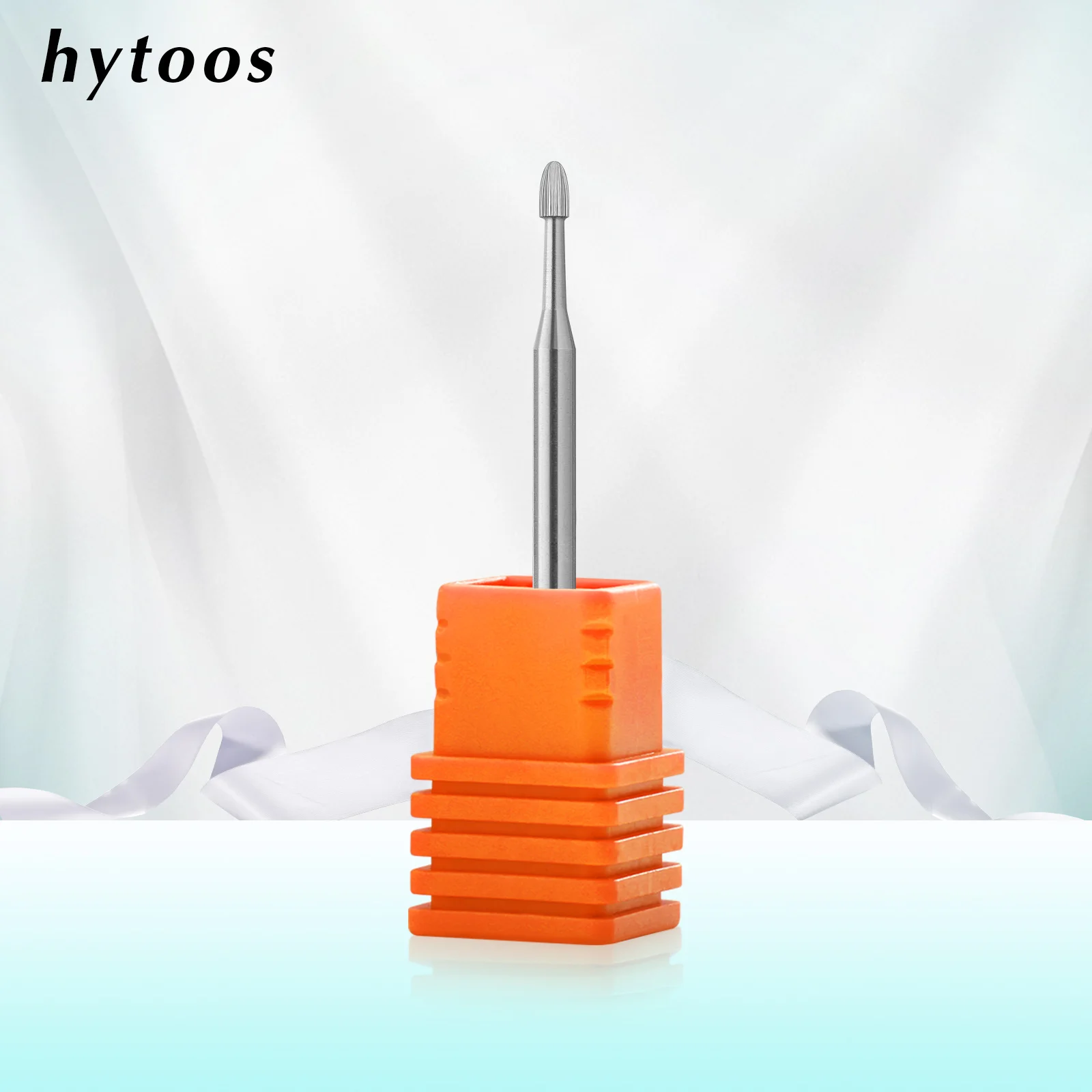 HYTOOS Tungsten Carbide Cuticle Clean Nail Drill Bits 2 Way Open Cuticle Pocket Tool Manicure Pedicure Salon Tool