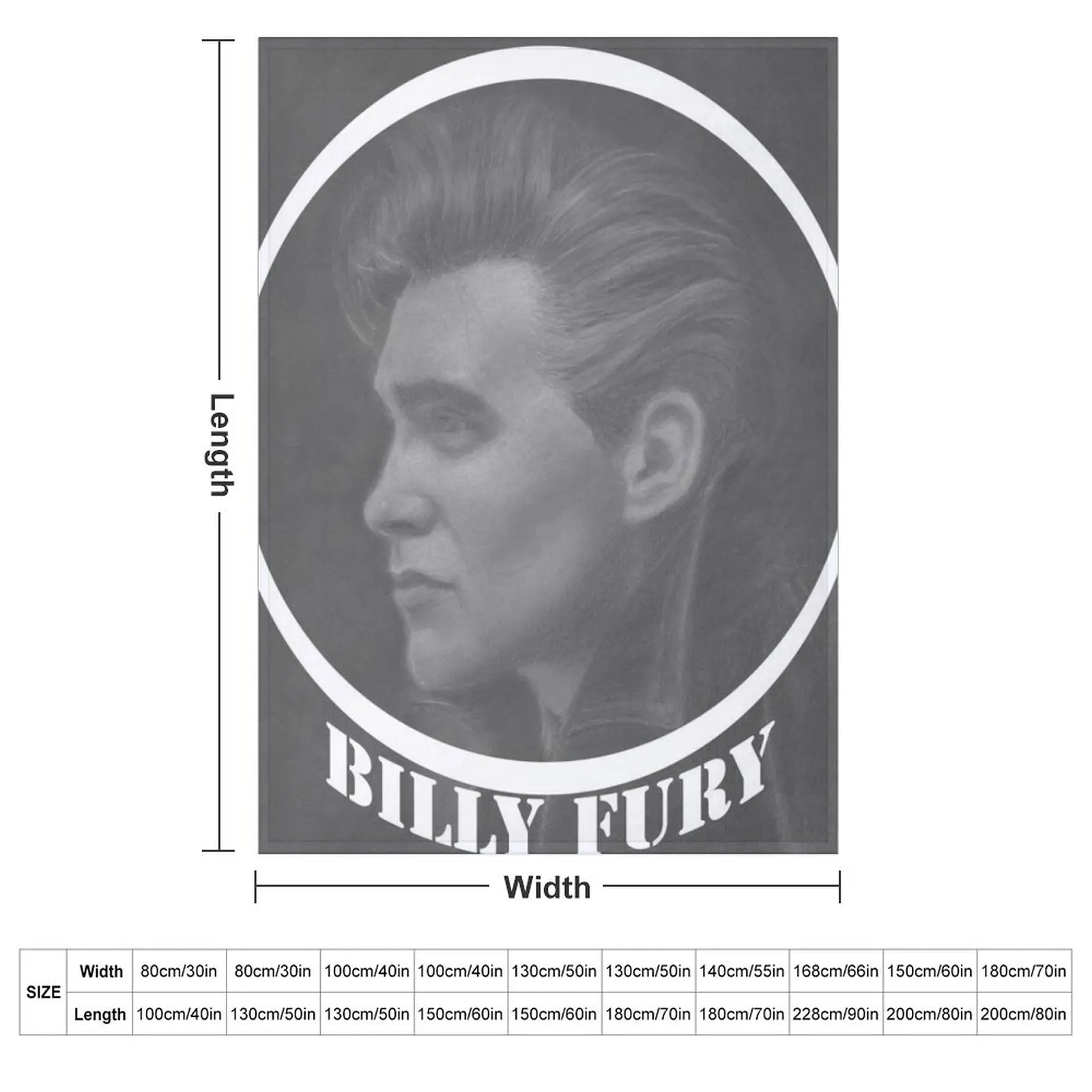 Billy Fury Throw Blanket couch cozy soft plush fuzzy picnic outdoor blanket