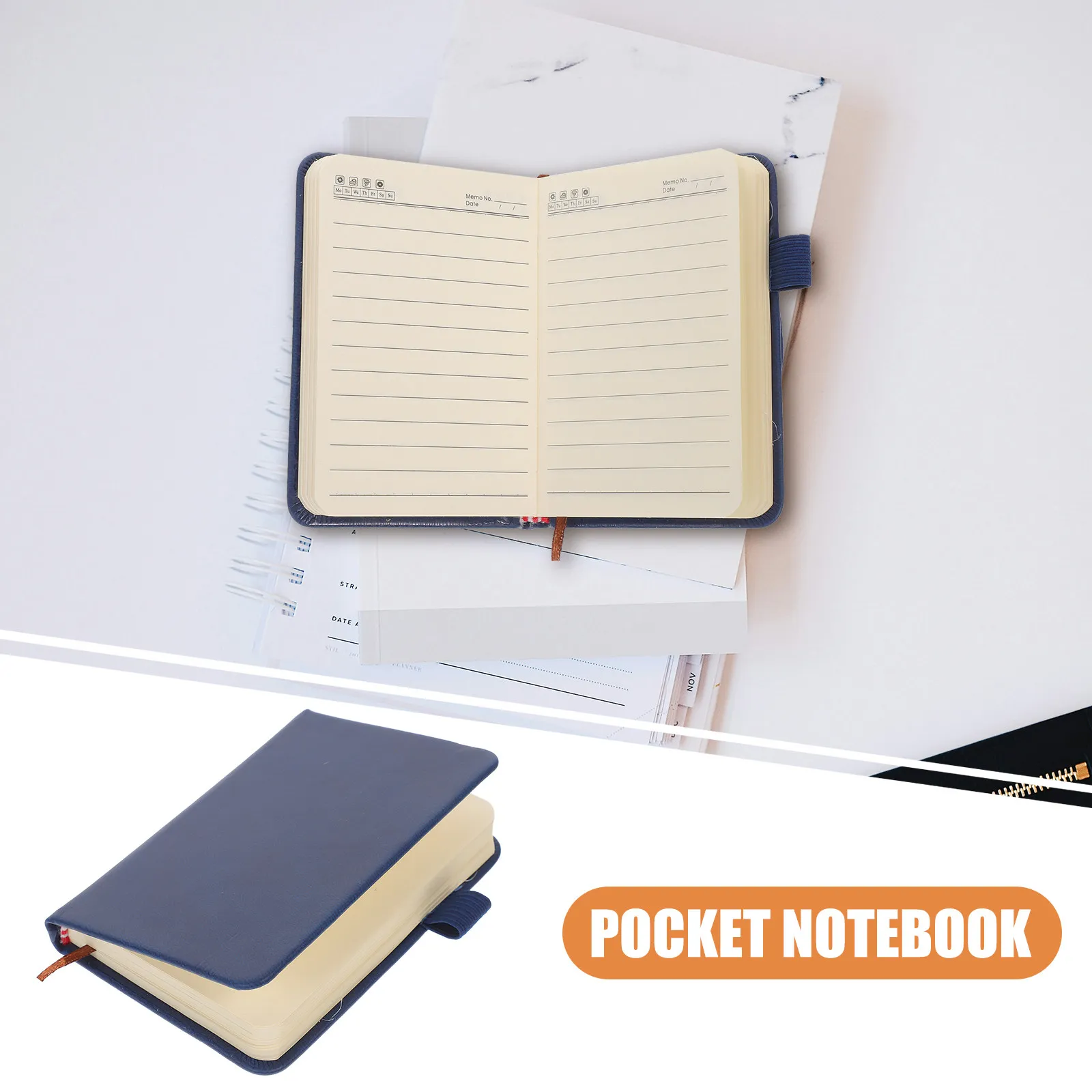 2Pcs Mini Notebook Portable Pocket Size Notepad Lightweight Diary Journal for School Office Tasks Projects Goals Prioritization