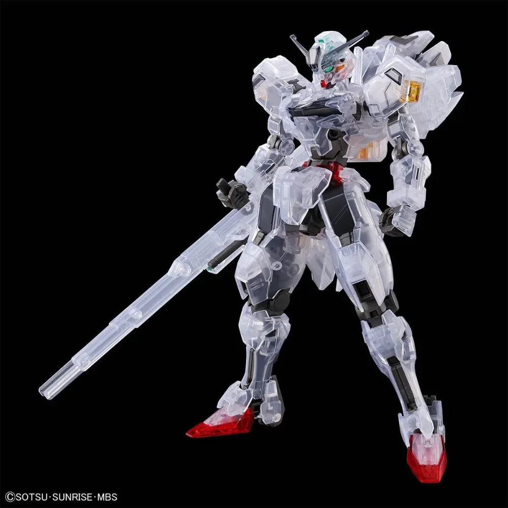 Bandai Gundam HG 1/144 HE GUNDAM BASE LIMITED Calibarn Clear Color Assembly อะนิเมะแอ็คชั่นฟิกเกอร์คอลเลกชันของเล่นในสต็อก