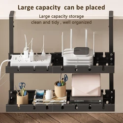 Double Layer Cable Management Tray Under Desk No Drilling Cable Management Tray for Desk Adjustable