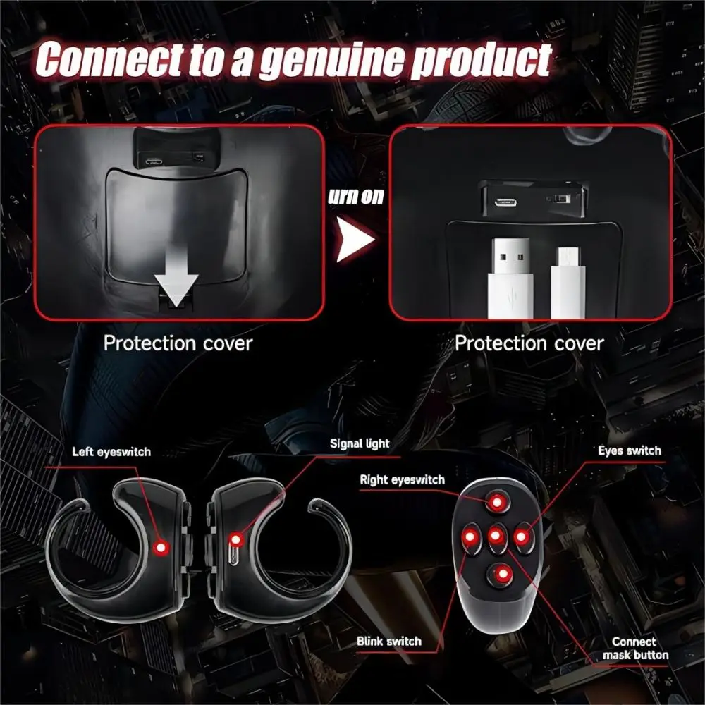 Movie Spidey Mask Eyes Glowing Remote Control Ring Superhero Toys Children Kids Halloween Cosplay Costume Mask Christmas Gifts view 6