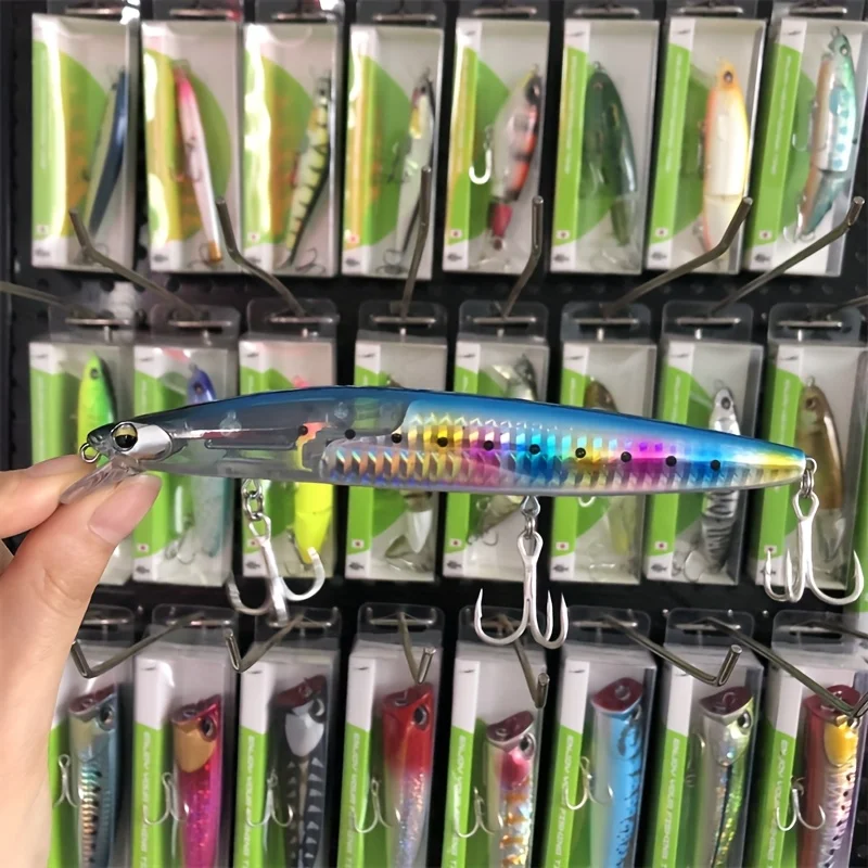 Señuelo JACKALLBAIT 8093, escamas llamativas, escamas brillantes, pala corta, flotante, Minnow, lanzamiento de largo alcance