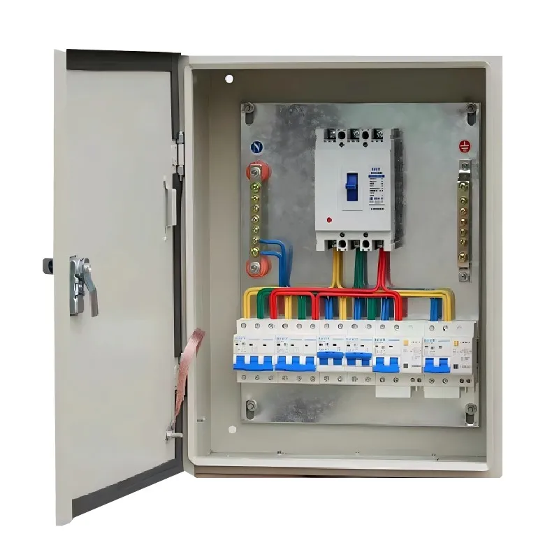 

JXF Electrical Control Distribution Cabinet Indoor Stainless Steel Switch Cabinet Control Panel Power Distribution Box 3 Phase