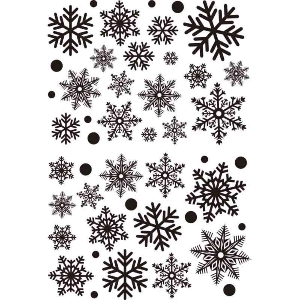 30pcs PVC Christmas Snowflakes Sticker Electrostatic Glass Clings Glass Sticker Wallpaper White