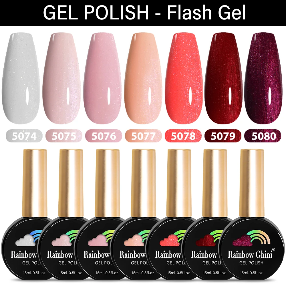 Rainbow Ghini – vernis à ongles UV 15ml, Gel Semi-Permanent, fournitures pour professionnels, rouge, noir, blanc, accessoires d'art vernis semi permanent gel nail polish top base coat uv gel