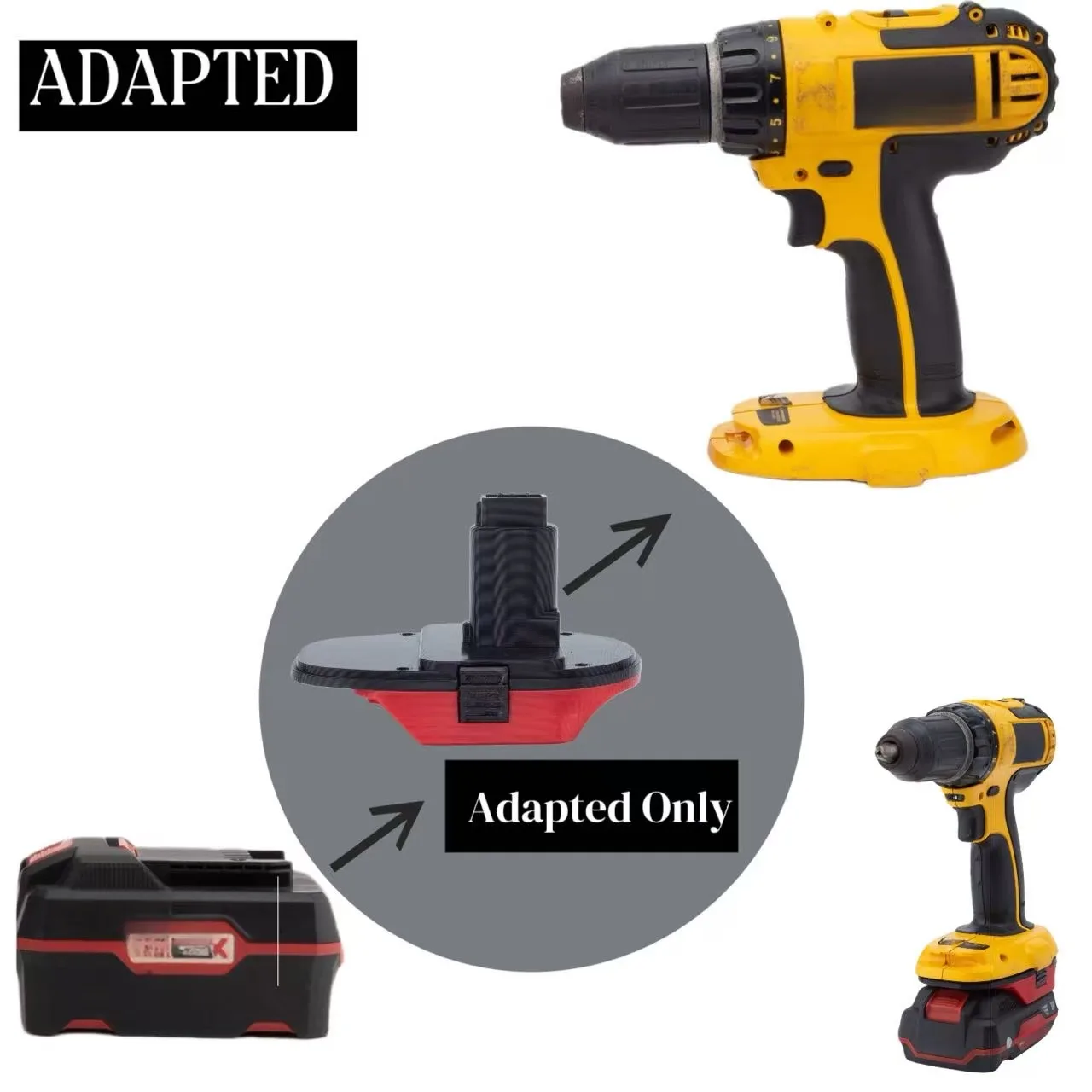 Battery Adapter Converter For LIDL Parkside X20V TEAM  Lithium  To Dewalt 18v  Nickel Brushless  Tools (Only Adapter）