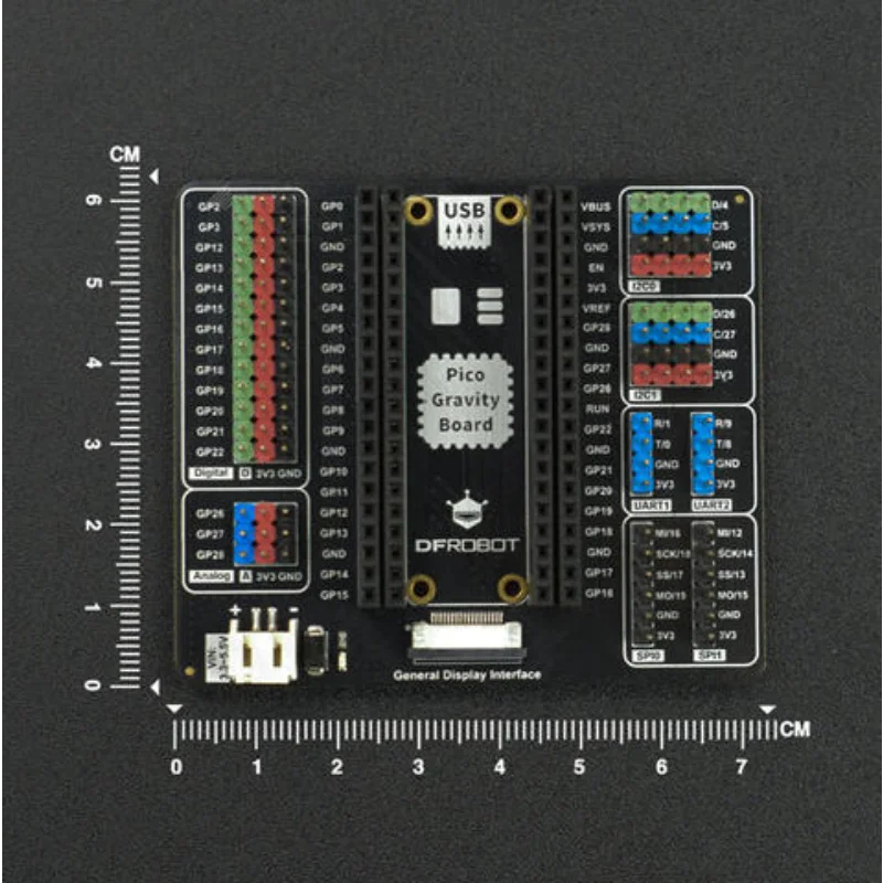 gravity：raspberry-pi-pico-2-wおよびpicoに対応した拡張ボード。