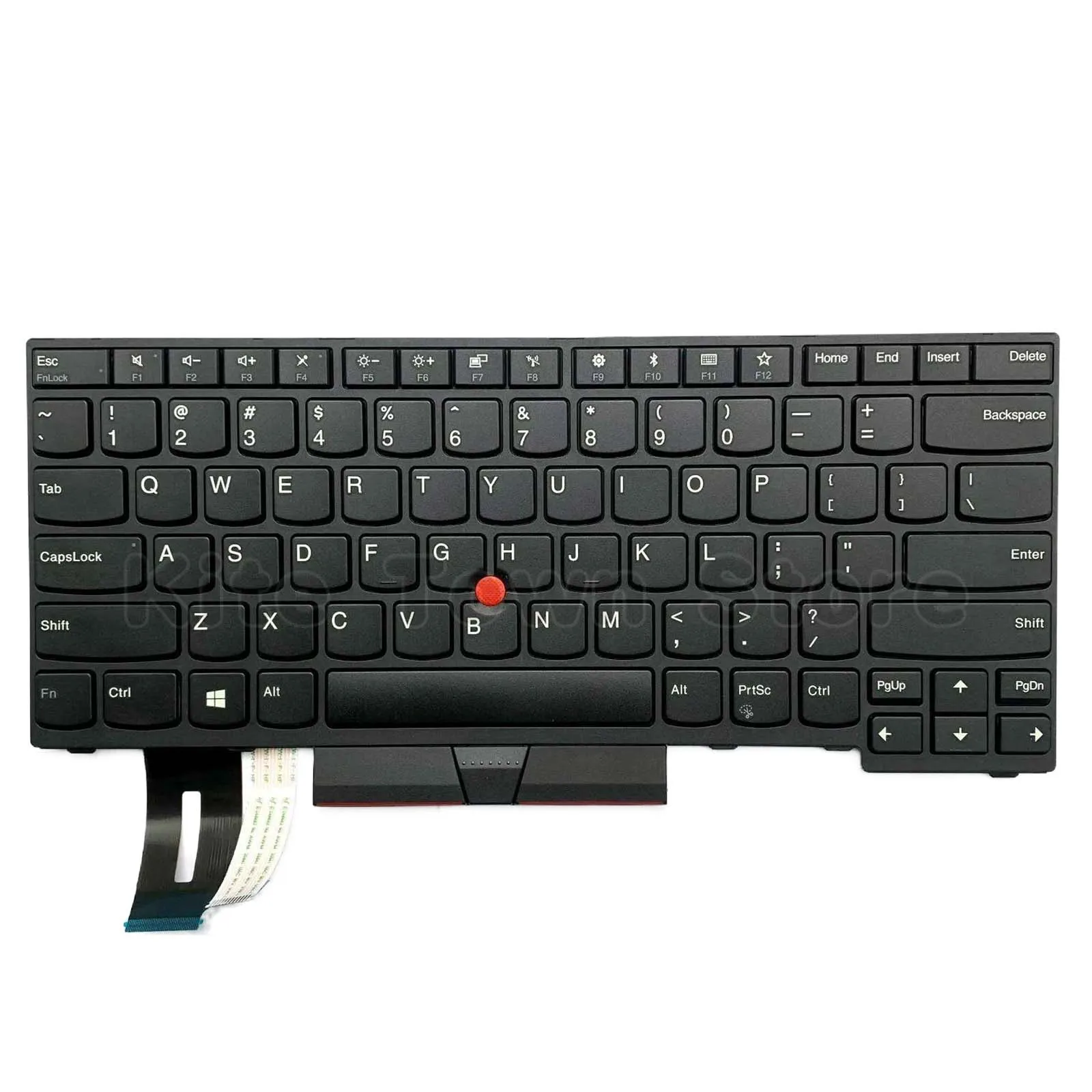 

New US Layout Laptop Keyboard Non-Backlit w/ Pointer for Lenovo Thinkpad E480 E485 E490 E495 T480s T490 T495 L380 L390 L480 L490