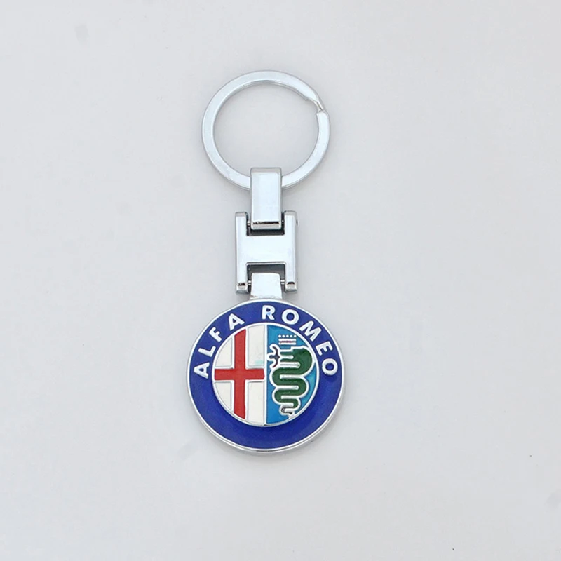 creative double-sided Hollow H buckle metal car keychain suitable for Alfa Romeo 4s shop business gifts men women pendants