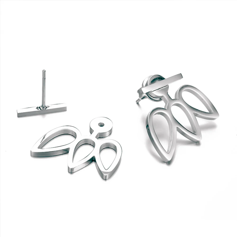 e-Manco Trendy Ladies Stud Earrings for Women Geometric Stainless Steel Earrings Sets Studs Cute Earrings Fashion Jewelry