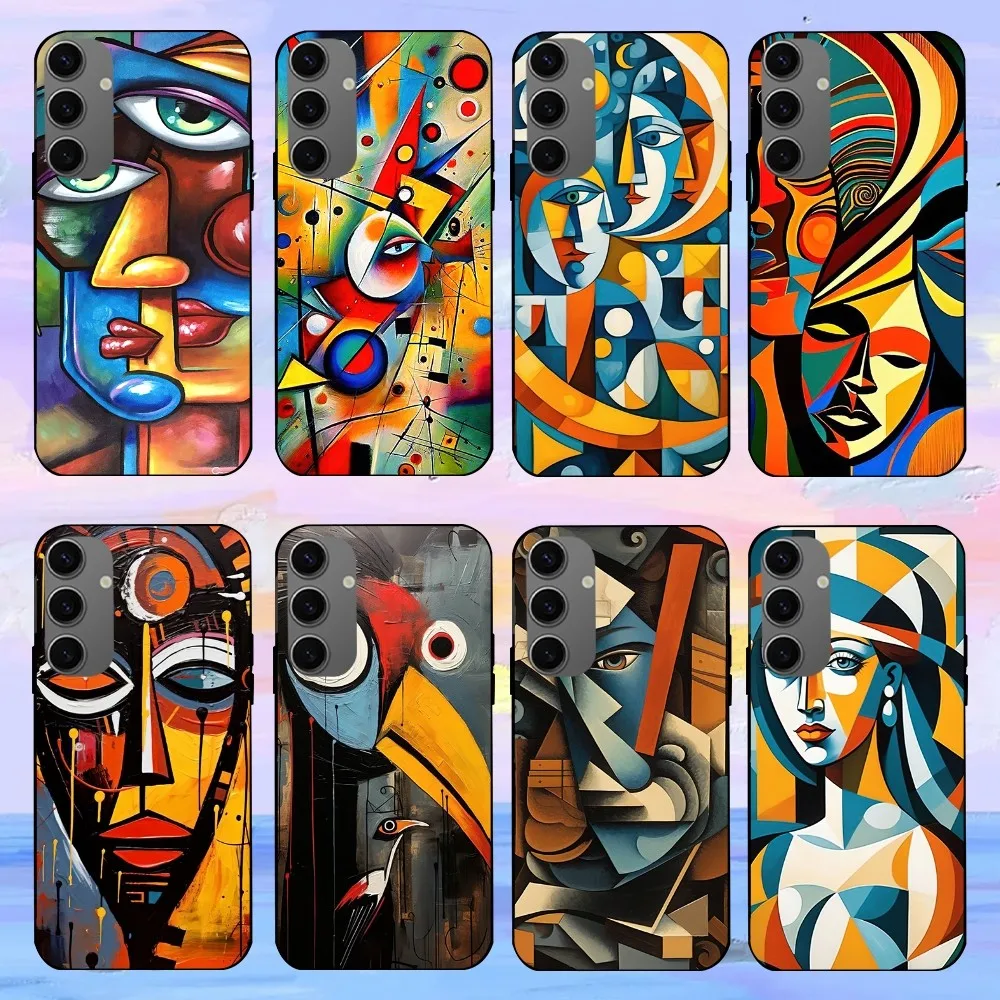 P-Picasso A-Abstract Art Painting Phone Case For Samsung Galaxy S21 S22 S23 S30 Note 10 20  Plus Lite FE ULTRA Shell