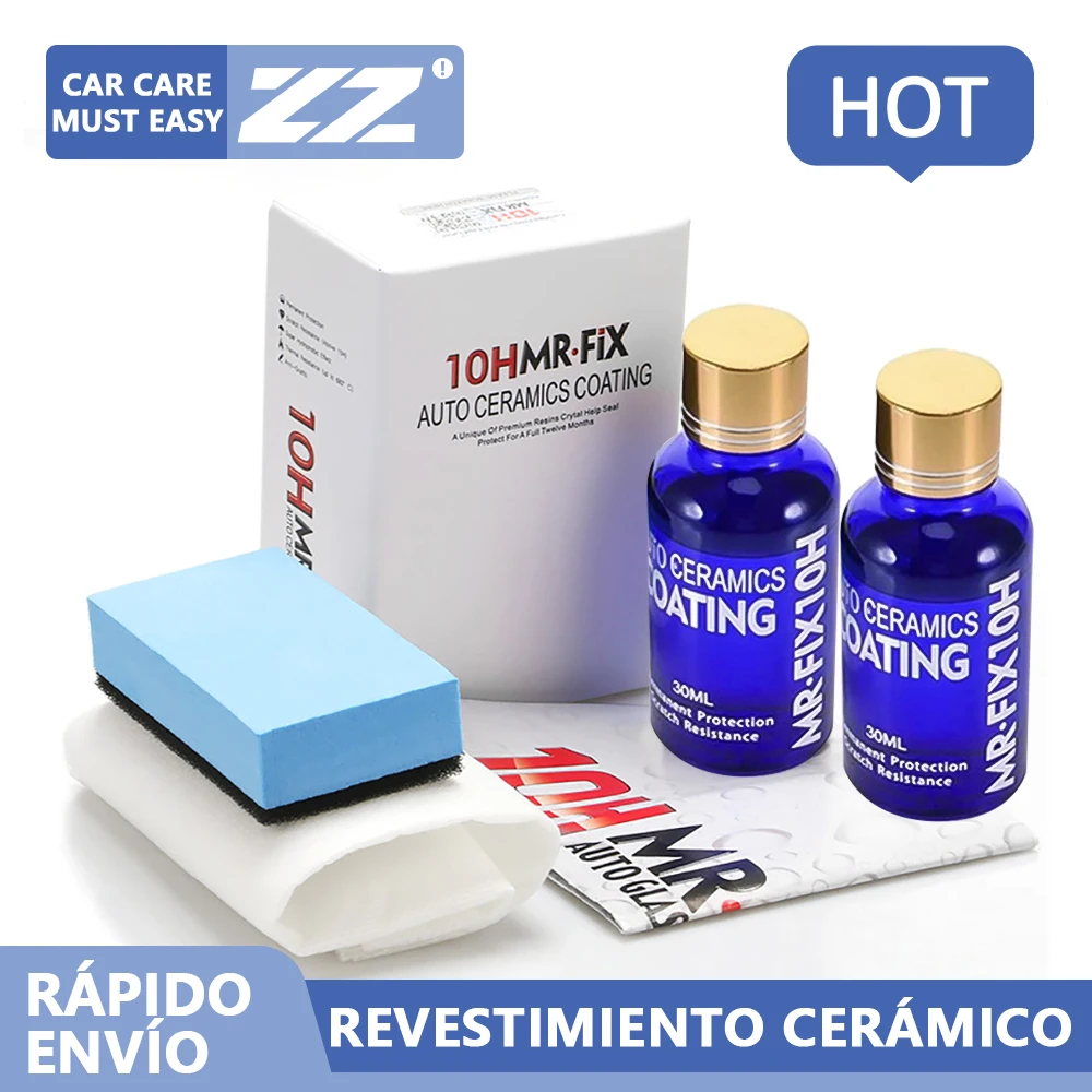 Glasklare As Shown Capa De Vidrio De Cerámica Antiarañazos Para Coche, Pintura Hidrofóbica Líquida Para El Cuidado Del Esmalte, Revestimiento Superdetallado Para Estilismo, 2 Piezas, 30Ml, 10H