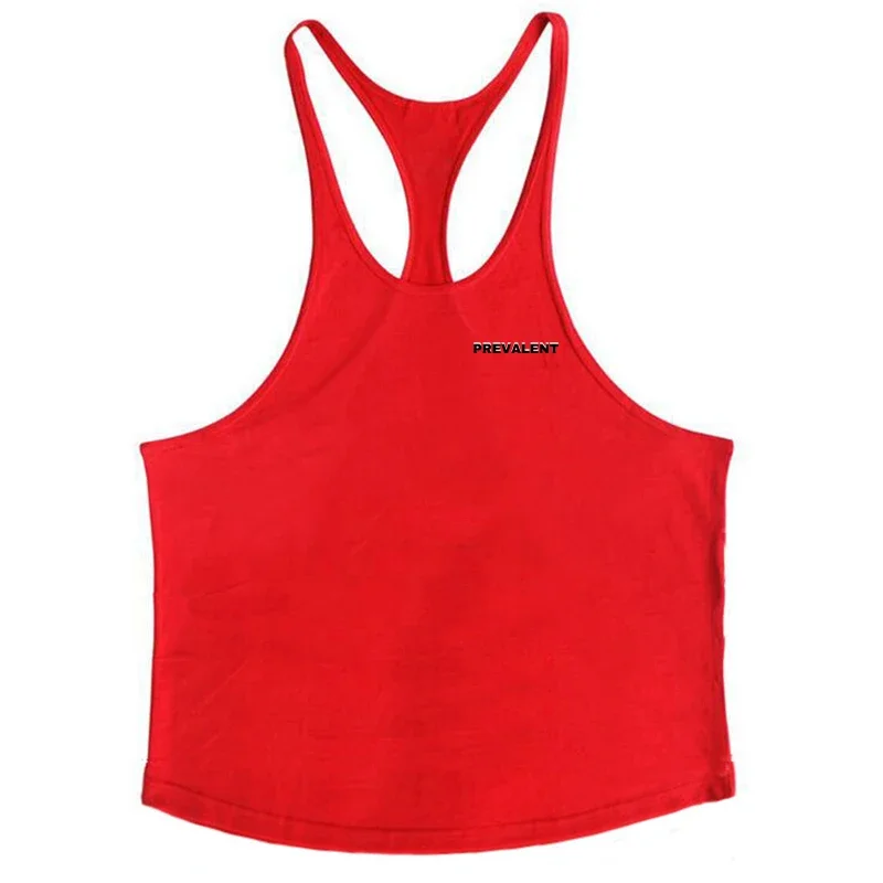 Customized DIY Brand Logo Cotton Y Back Bodybuilding Stringer Tank Top Men Gym Clothing Fitness Singlets Sports Sleeveless Shirt