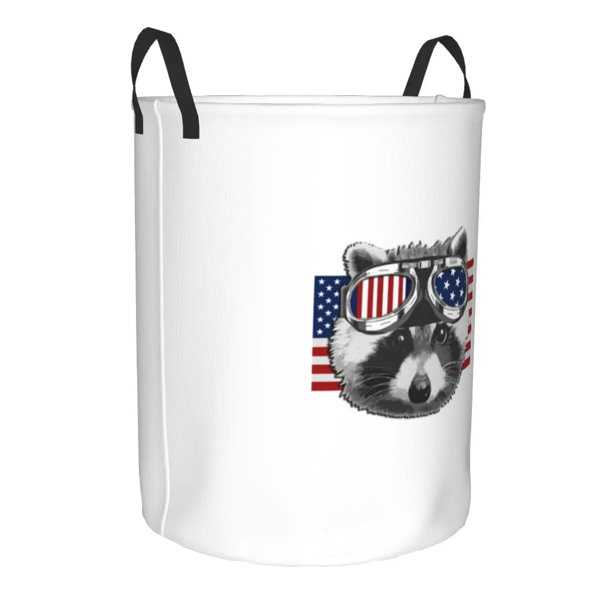 Funny Raccoon Laundry Basket Collapsible Animals Clothes Toy Hamper Storage Bin for Kids Nursery