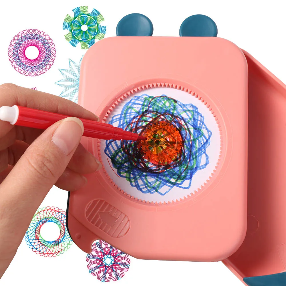 Multifunctional Magic Spirograph Drawing Toys Drawing Rulers Measuring Drawing Art Spirograph Set Mathematics Plastic