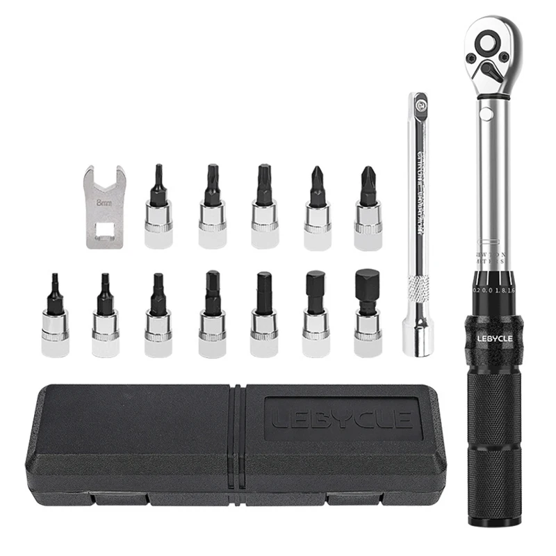 

Torque Wrench 1/4" 2-24Nm Dual Direction Bicycle tools torque wrench Bike Allen Key Tool Socket Spanner Bike Multifunctional
