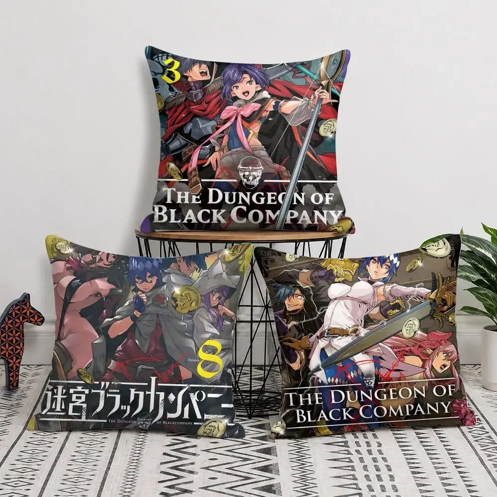 The D-Dungeon of Black Company Cushion Cover Short Plush Soft Double-Sided Pillow Case Cozy Sofa Bedroom Home Decor Gift