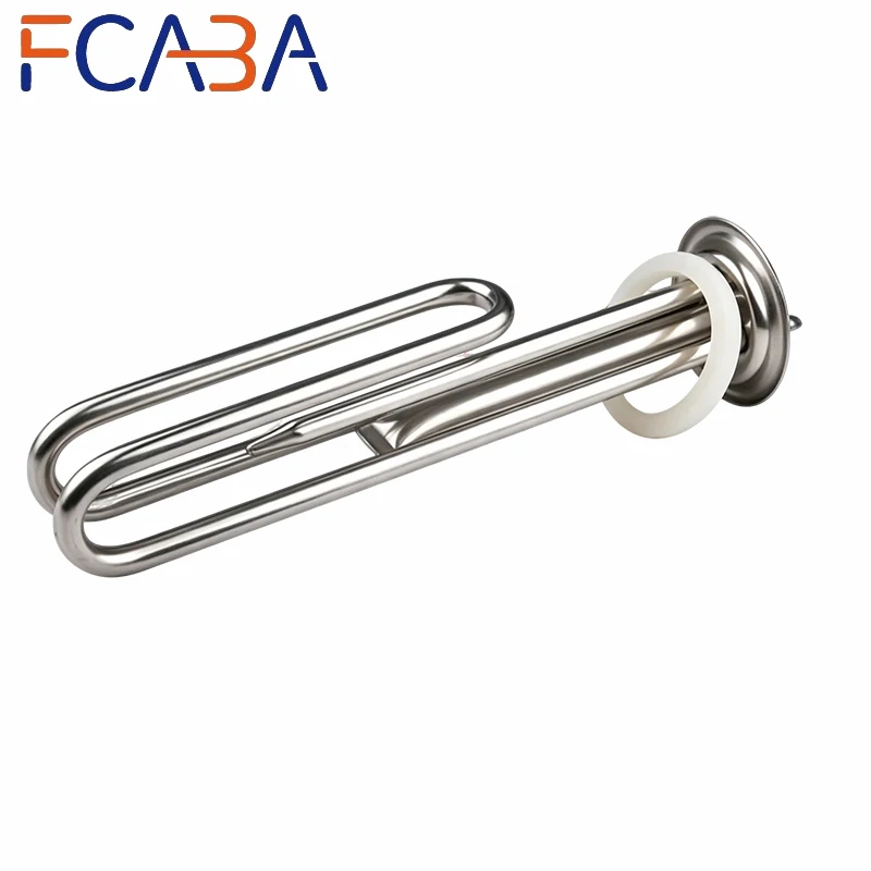 FCABA Stainless Steel Heating Tube Element 220V 3KW 210mm Tube Length Electric Resistance Water Heater Pipe