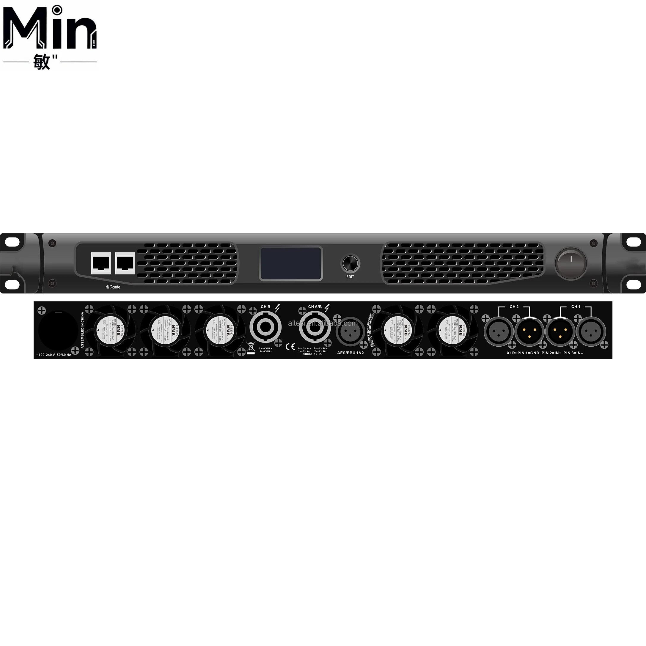 High Performance Class D Professional 2 Channel 2*300W Digital Amplifier for Ktv Home Theater Meeting