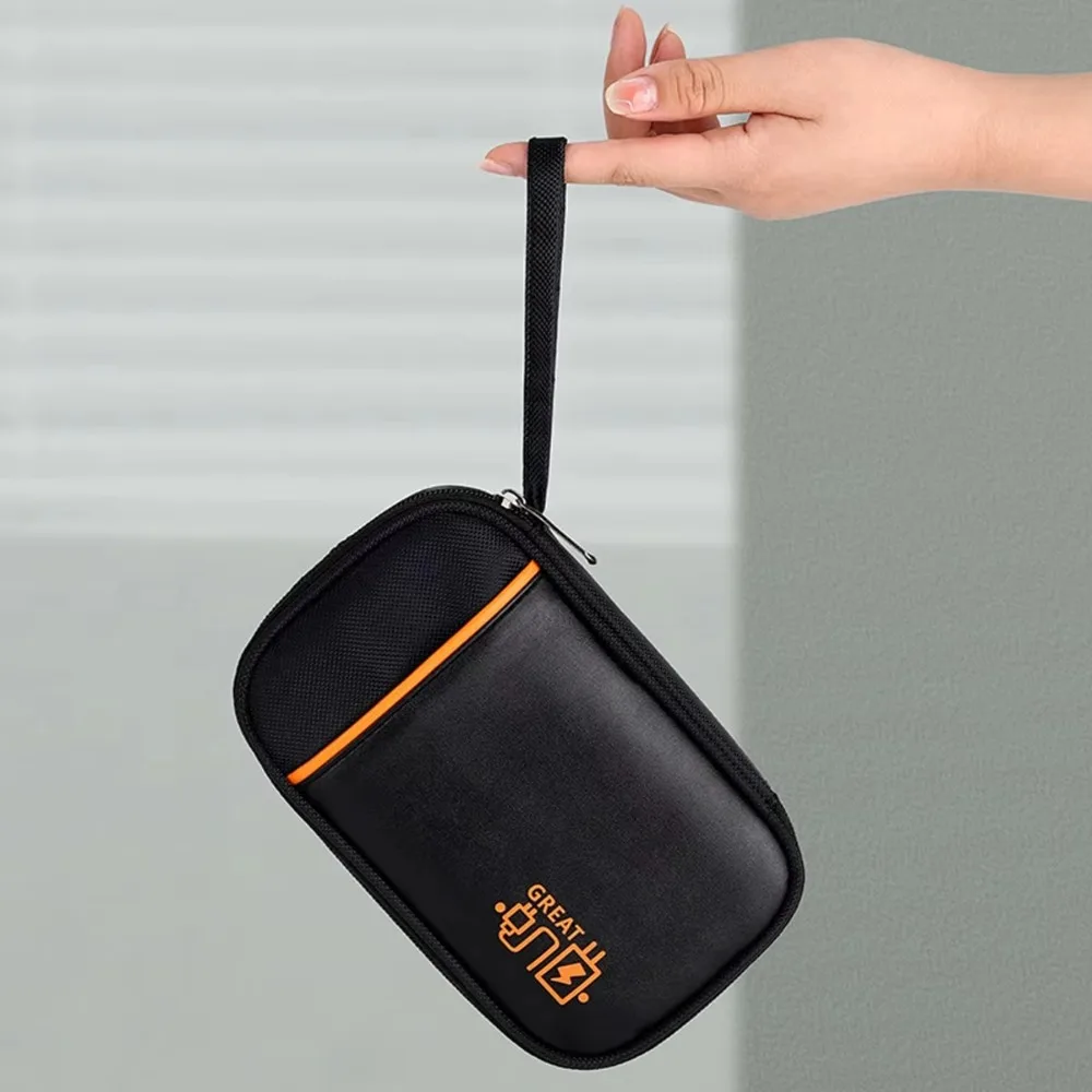 Large Capacity Data Cable Storage Bag Dust Proof Portable Earphone Bag Organizer Multifunctional Multi-layer