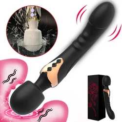 Powerful Dildos Vibrator Dual motor silicone large size Wand G-Spot Massager Sex Toy For Couple Clitoris Stimulator for Adults