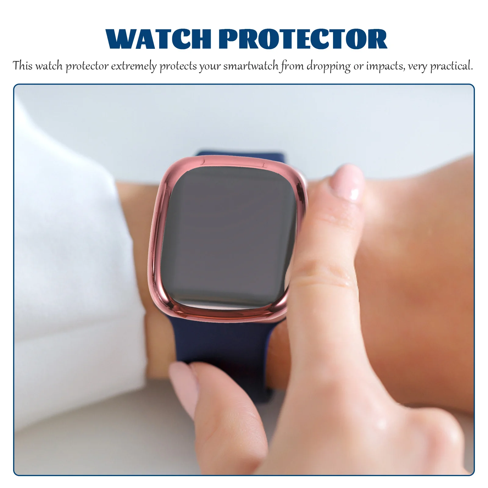 

4 Pcs Protective Case Protector Watch Transparent Cover Sense 2 Screen Compatible