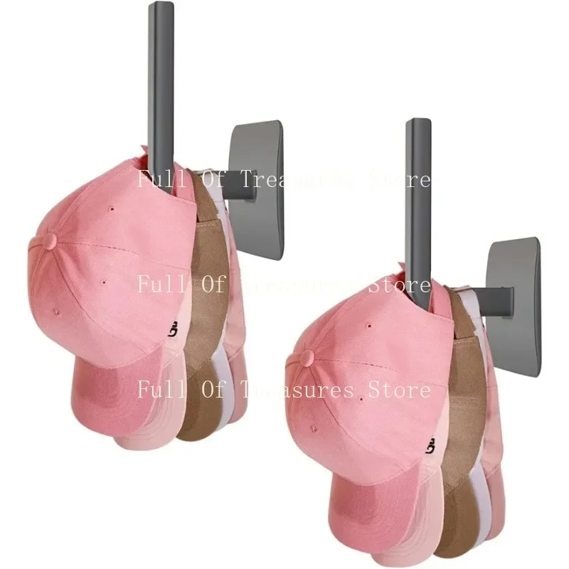 Hat Rack for Baseball Caps Adhesive Hat Hooks for Wall Cap Hanger Storage Cap Organizer No Drilling Hat Holder for Door Closet