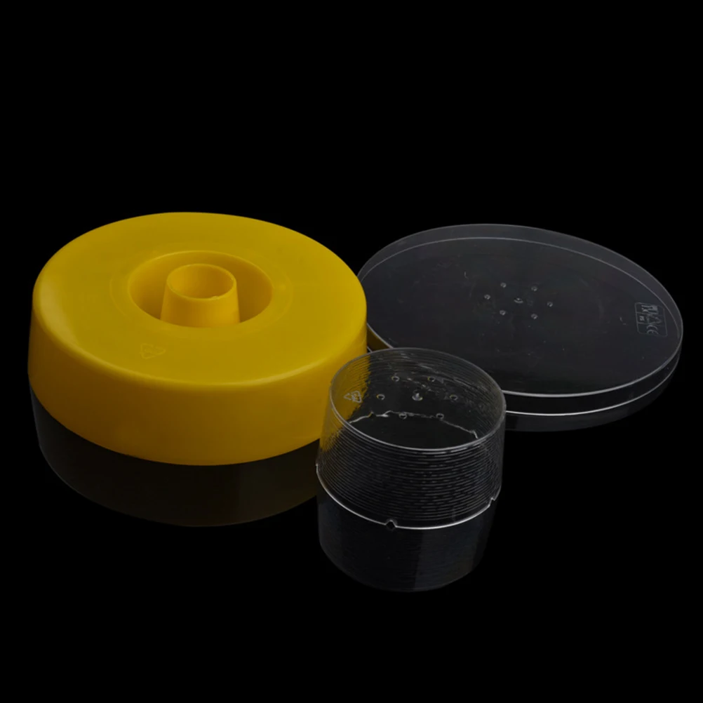 

2Pcs Round Feeder Durable Plastic Bee Supplies Beekeeping Supplies Hive Food Dish Water Bowl Practical Accessories Pet