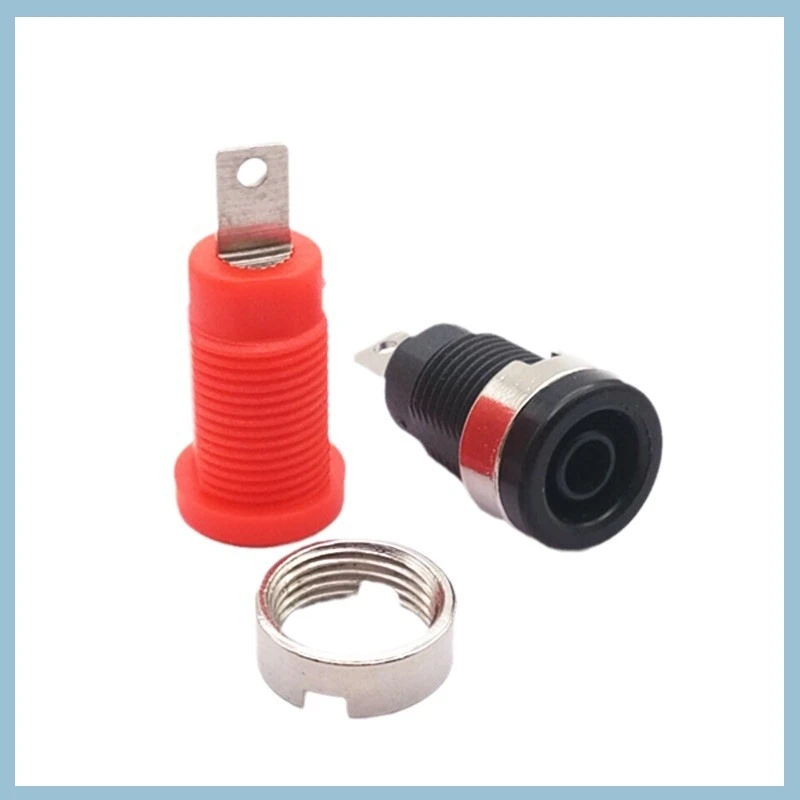 Pure Copper Insulated 4mm Solder Wire Banana Socket Plug Type Female Head Safety High-voltage Terminal Post B6