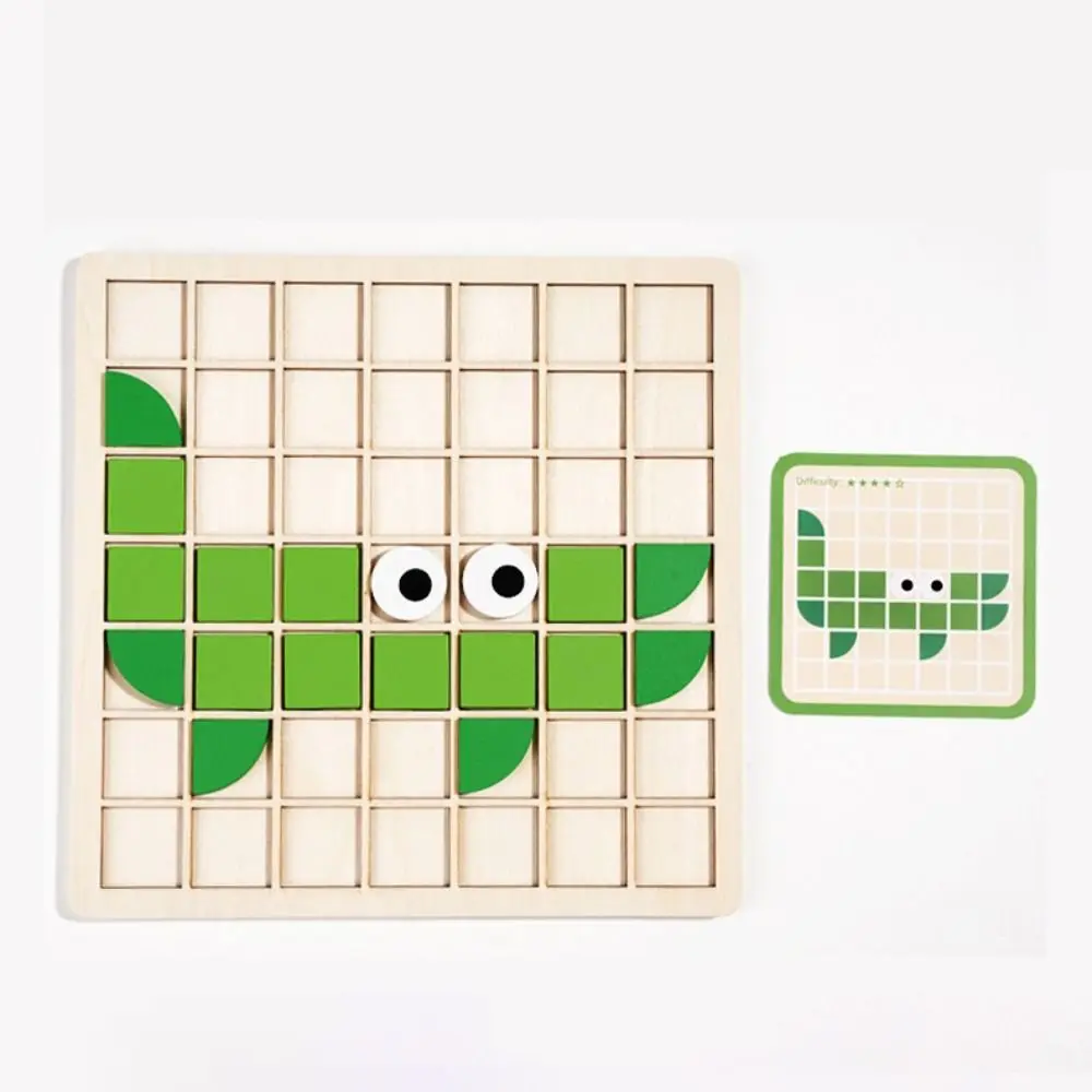 كتل نمط لغز خشبي لعبة حسية ملونة في وقت مبكر التعليمية ثلاثية الأبعاد لغز مجلس هدايا الأطفال #1