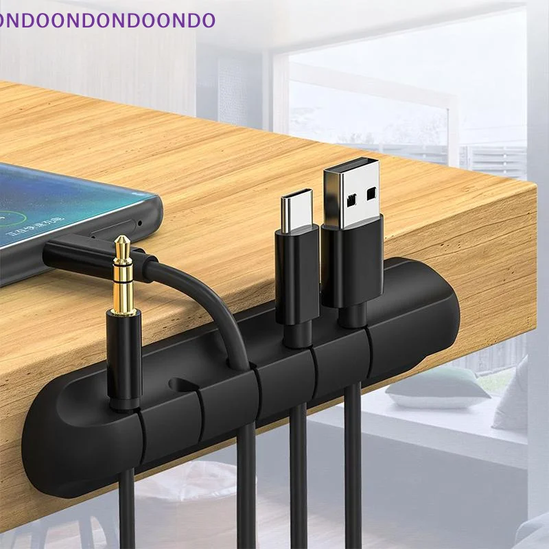 USB Cable Clip Winder Organizer 3PCS Round Heavy Duty Charger Cord Holder Desktop Tidy for Work Desk Travel