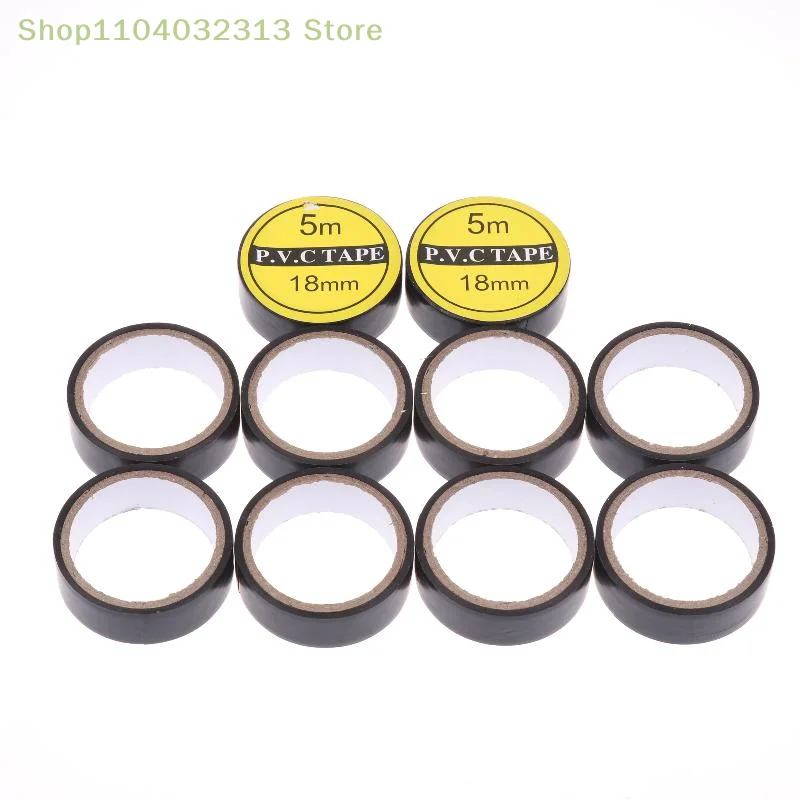 10개 고온 내열 검정 고무 전기 테이프 내구성 있는 유연한 절연 접착제 산업용 가정용 기계용