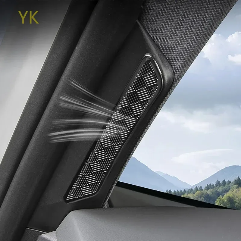 

For BMW X3 G45 G48 2025-2026 Stainless Steel Black Car A-pillar Air Conditioning Outlet Dust Cover Trim Interior Car Accessories