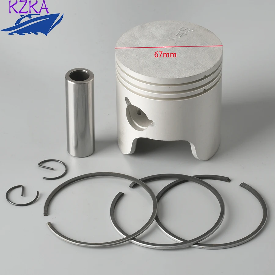 6H4-11631 Piston and 3 Rings Kit STD For Yamaha Outboard Motor 2t 40HP 50HP 3 Cylinder 6H4-11631-09 6H4-11631-00 67MM boat motor