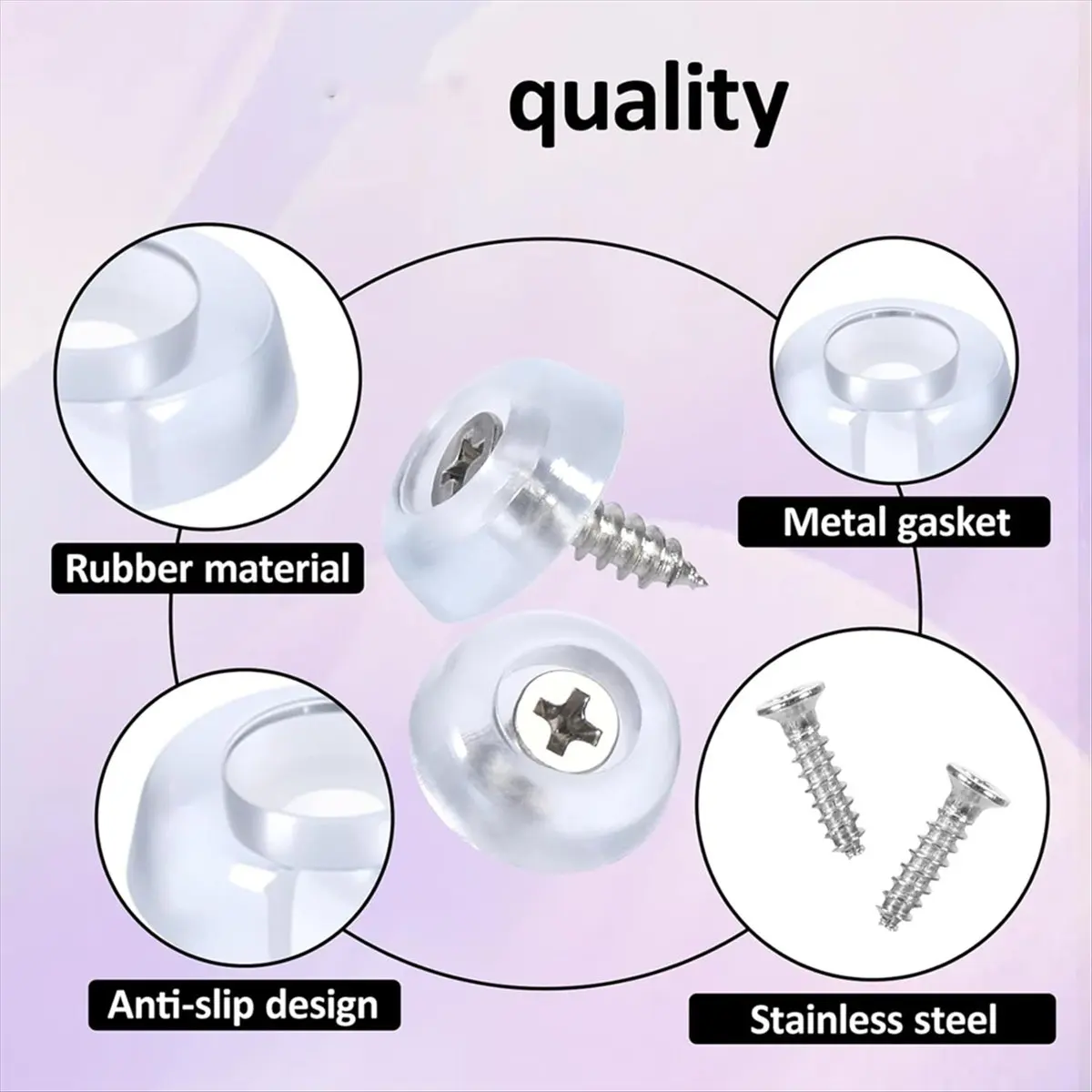 ABZF 2026 150 Pcs R Ubber Feet for Cutting Board, 16mm Cutting Board F Eet Non Slip Bumper, for Chopping Board Electronics