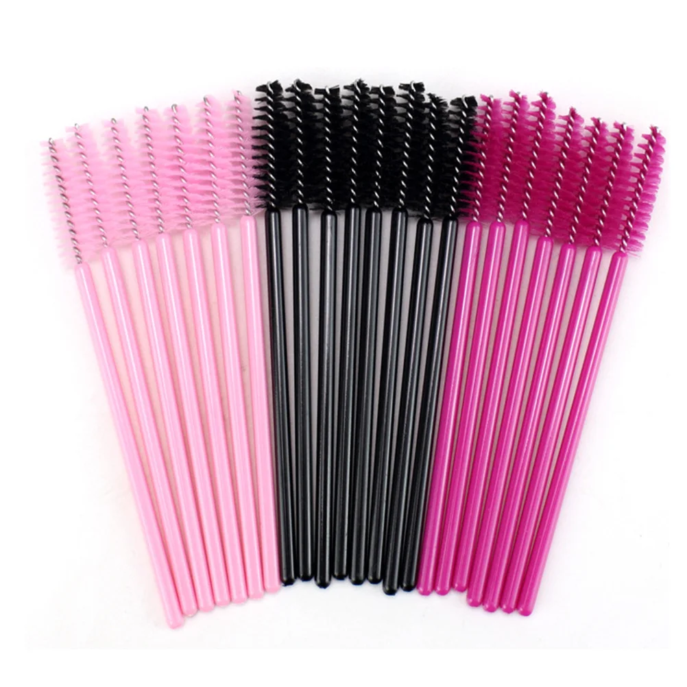 50 قطعة عصي الماسكارا القابل للتصرف رمش فرش المهنية ماكياج أداة أطقم روزي المتاح عصي الماسكارا رمش فرشاة #5