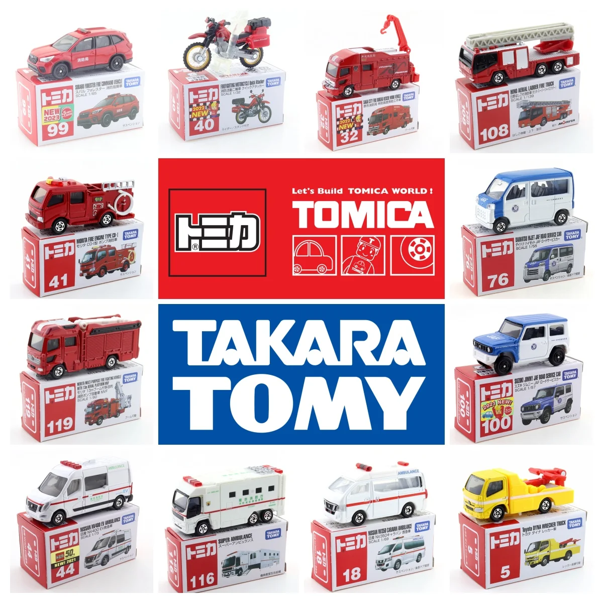 

Takara Tomy Tomica 1/64 Kids Toys Alloy Car Model Fire Chief Car Medical Rescue Vehicle Ornaments Toy Gifts for Boy