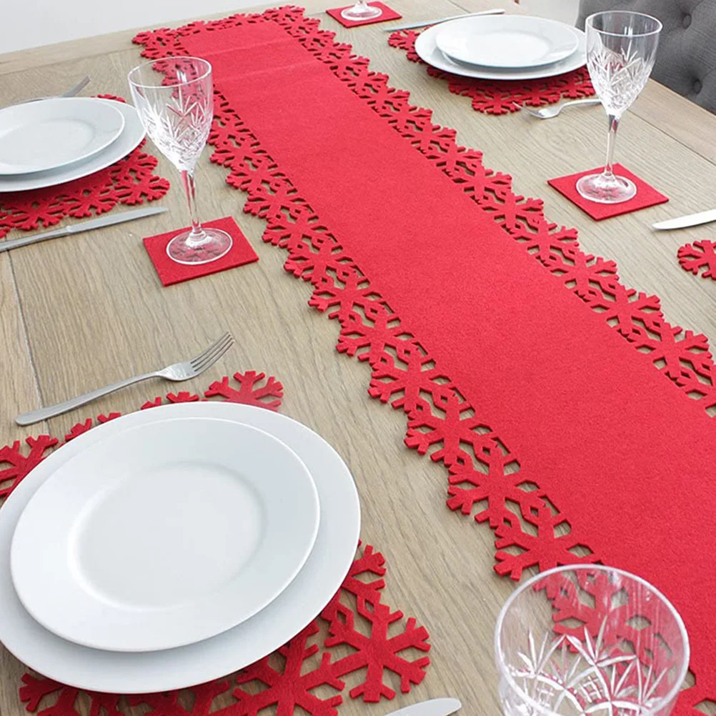 

8 Pcs Xmas Place Mats Christmas Tableware Dinner Decor Heat Resistant Placemats Plate